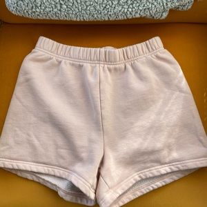 TNA COZY shorts in light pink